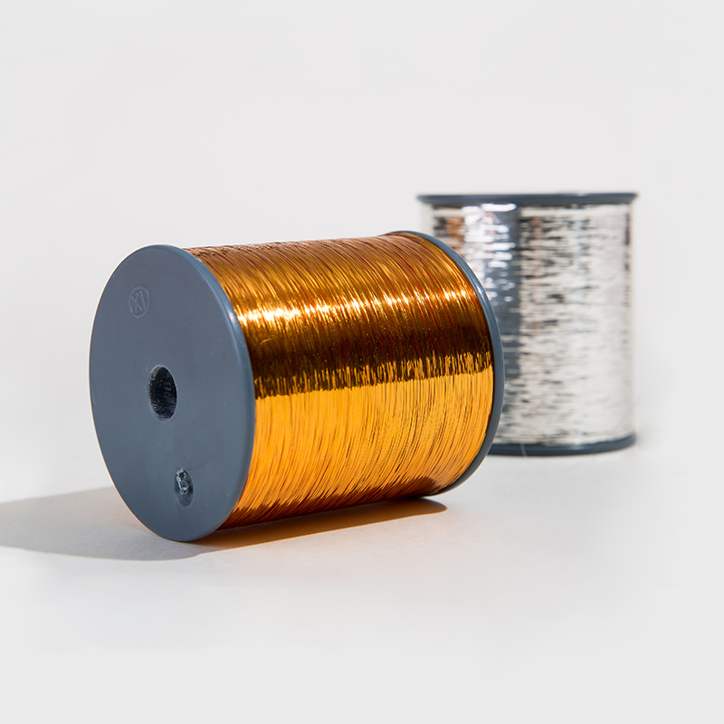 Pure Silver M Type Flat Metallic Yarn with Two-Ply Lamination
